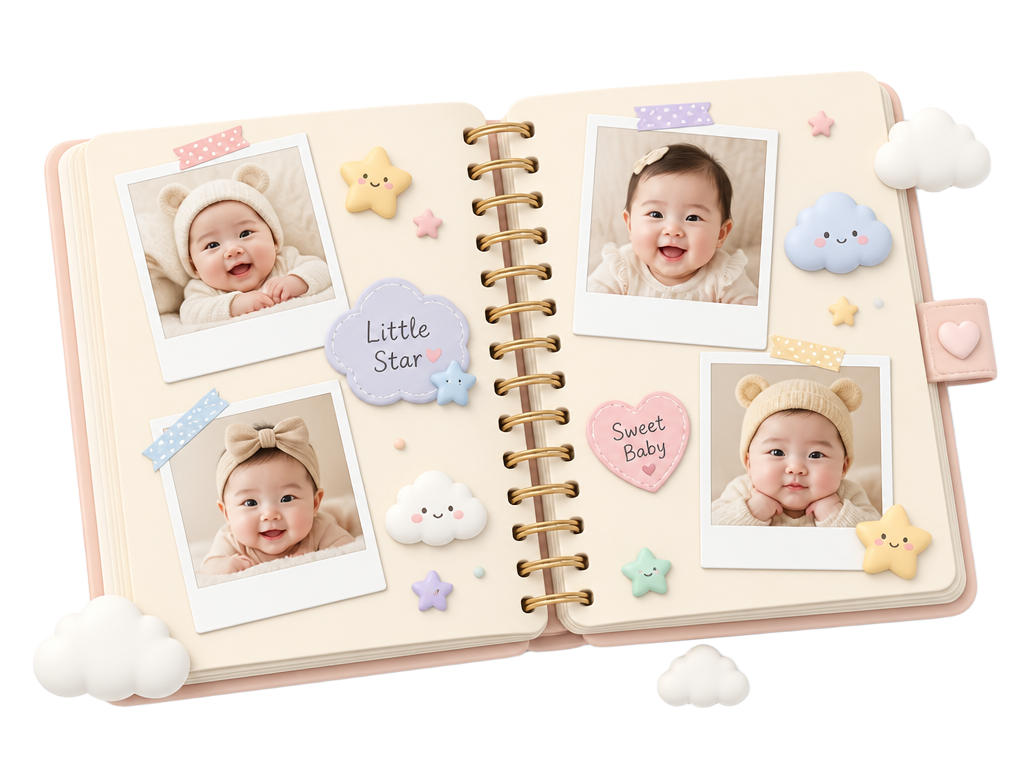 Album lưu giữ ảnh bé